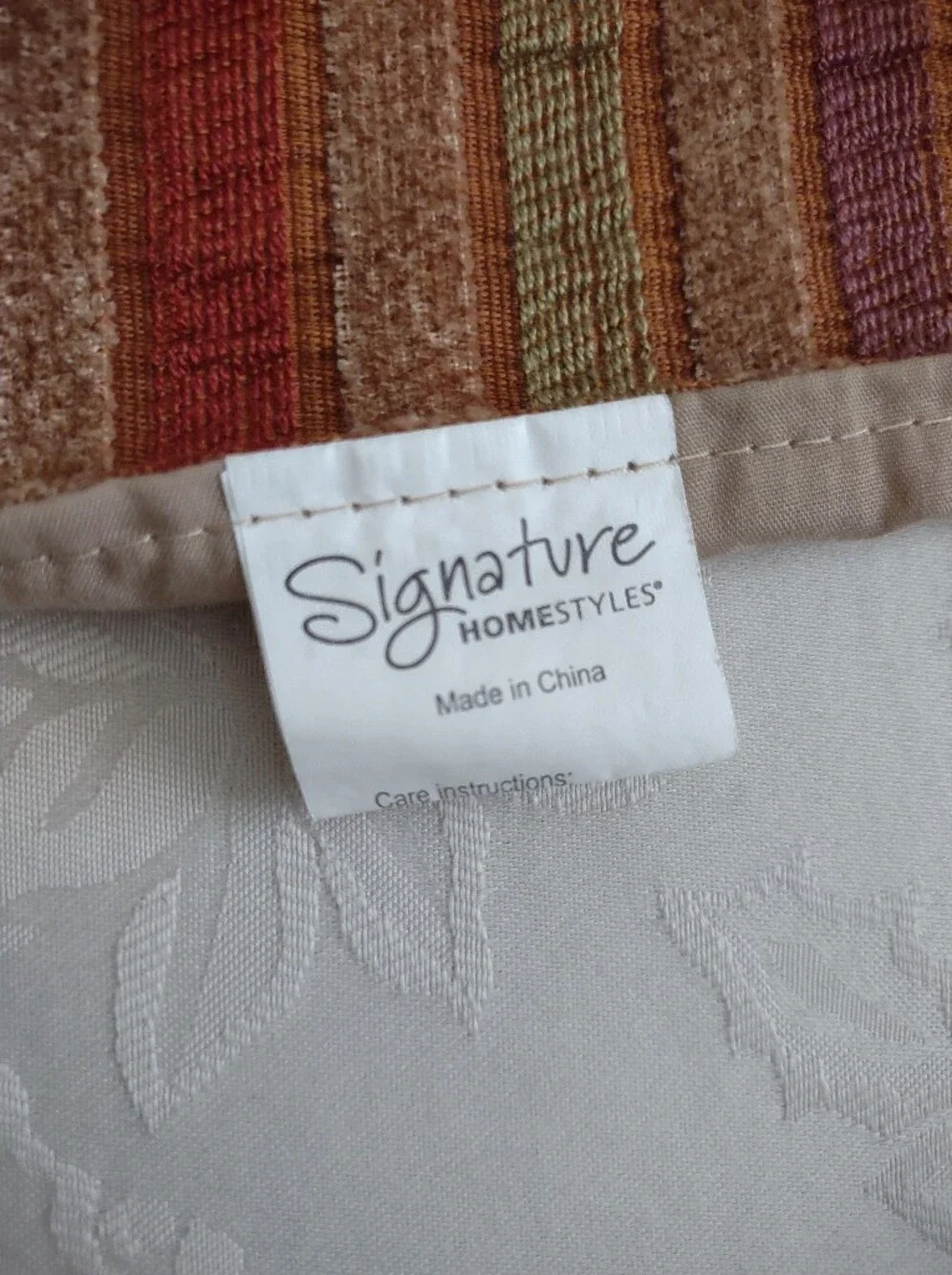 Table Runner Chenille Striped Multi Color